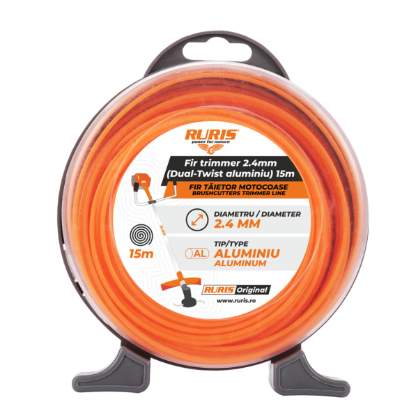 RURIS silk za trimer 2.4mmx15m Dual-Twist aluminij