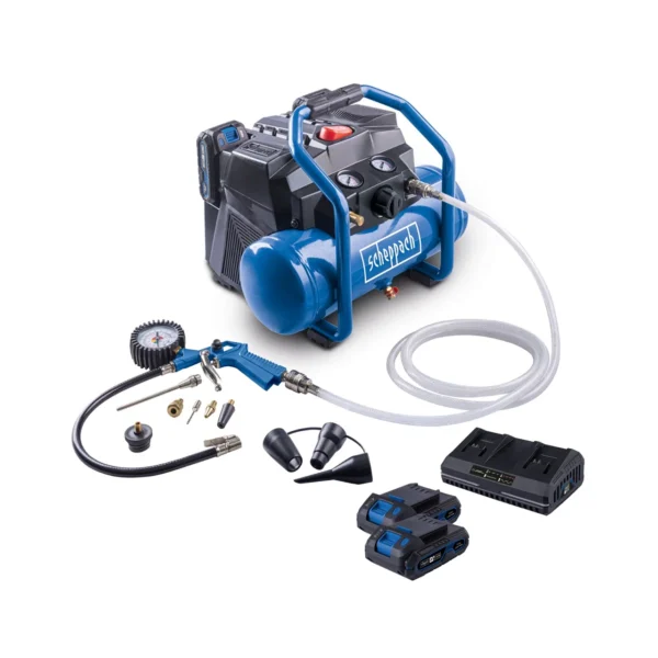 Scheppach aku kompresor za vazduh 6 L IXES C-ACT160/6-X - SET 2.5 2x2Ah