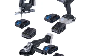 Scheppach ugaona brusilica, odvijač i ubodna pila Black Edition AKU SET 1