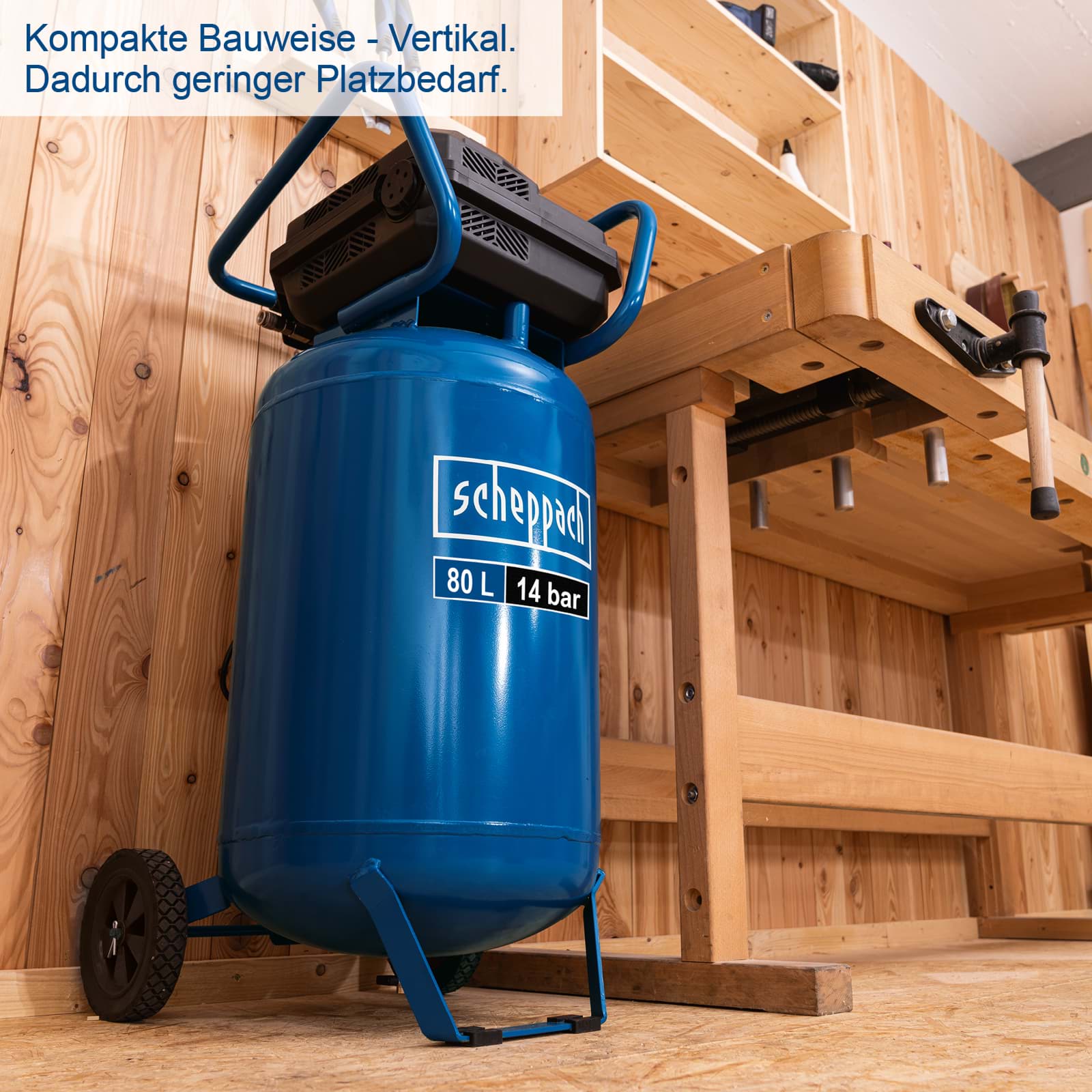 Scheppach vertikalni kompresor za vazduh HC85V 80L 14bar - Image 3