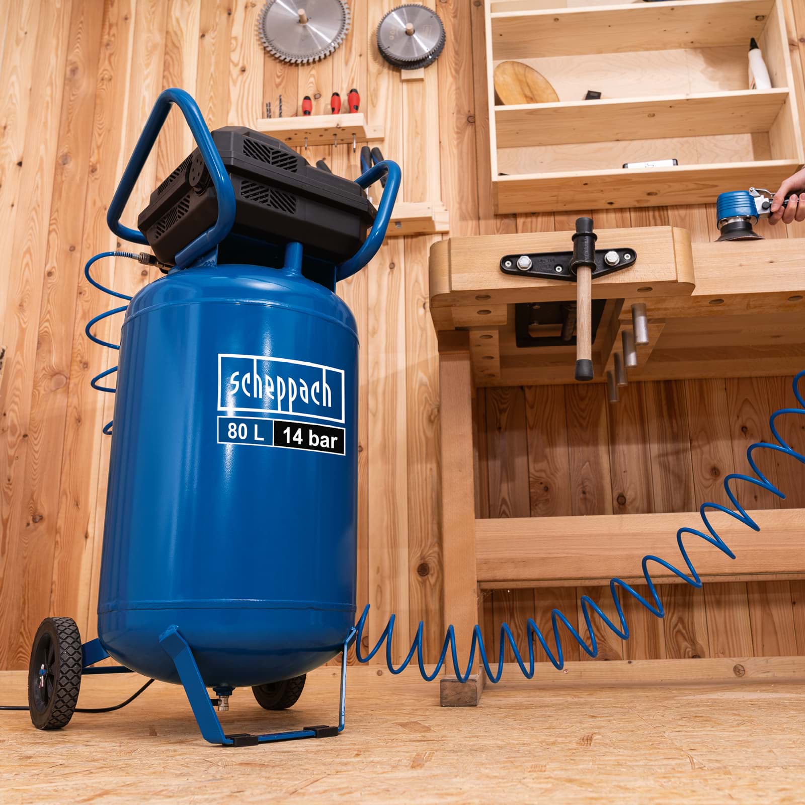 Scheppach vertikalni kompresor za vazduh HC85V 80L 14bar - Image 2