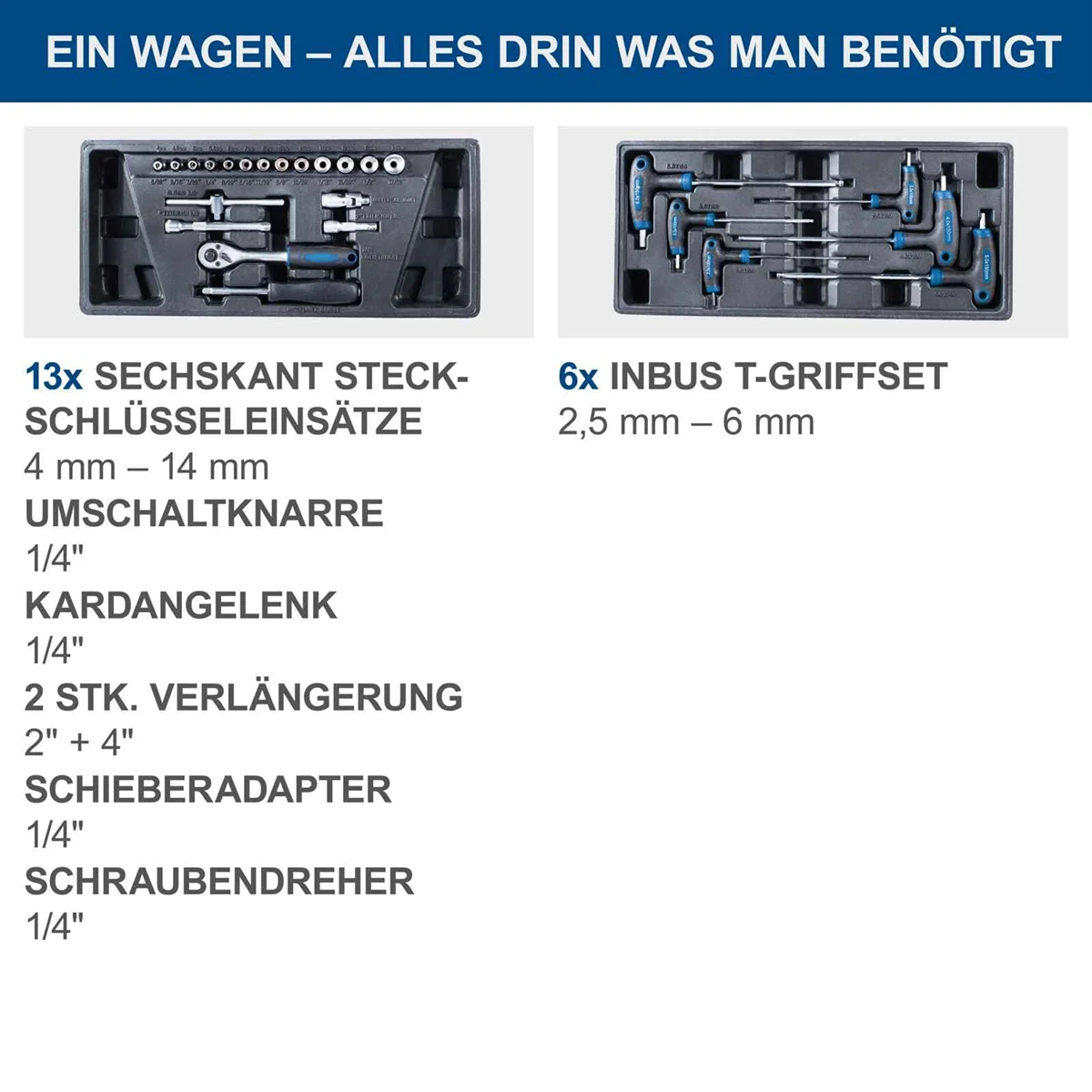 Scheppach set kolica za alat sa 70 komada pribora TW1100 - Image 4