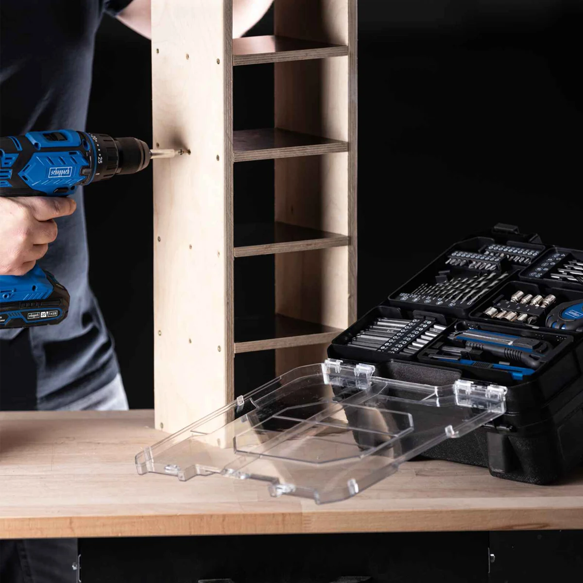 Scheppach aku bušilica odvijač sa 74 komada pribora IXES C-DTB74/1-X – Kit - Image 9